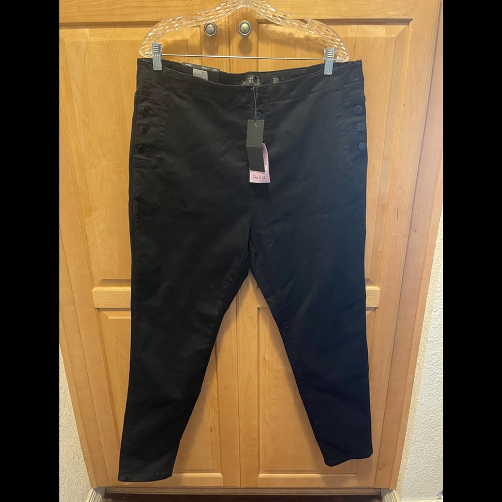 Harley Mid-rise skinny chic black denim, size 20S